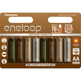 Аккумуляторы Panasonic Eneloop Tones Earth AA 1900мАч 8шт/уп (BK-3MCCE/8UE)