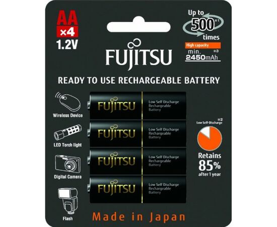 Аккумуляторы Fujitsu AA 2450 mAh 4 шт/уп, HR-3UTHCEX(4B)