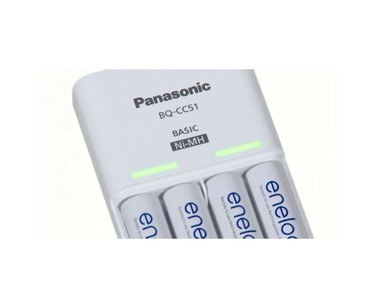 Зарядное устройство Panasonic Basic BQ-CC51 + 4 шт. Eneloop AA 1900mAh (K-KJ51MCC40E), изображение 3
