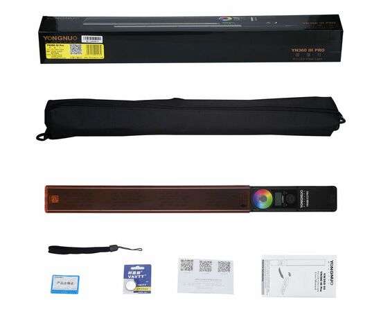 Yongnuo YN360 III PRO (3200-5600K) световой меч LED RGB для фото и видео, Цветовая температура: 3200-5600K PRO, изображение 8