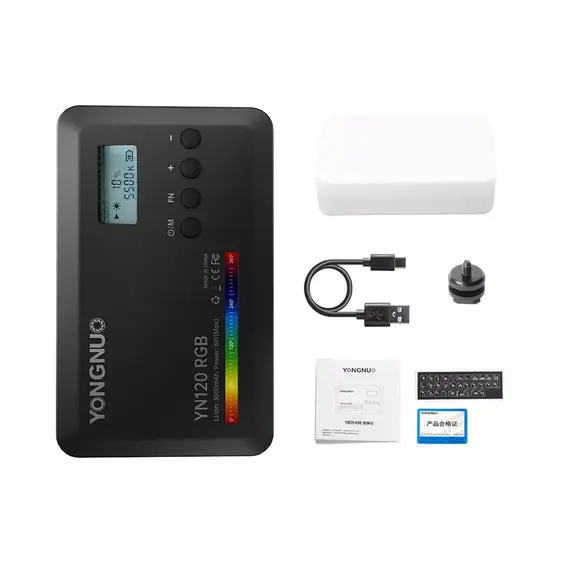 Осветитель LED Yongnuo YN120 RGB 2500K-9900K, изображение 5 Осветитель LED Yongnuo YN120 RGB 2500K-9900K, изображение 5