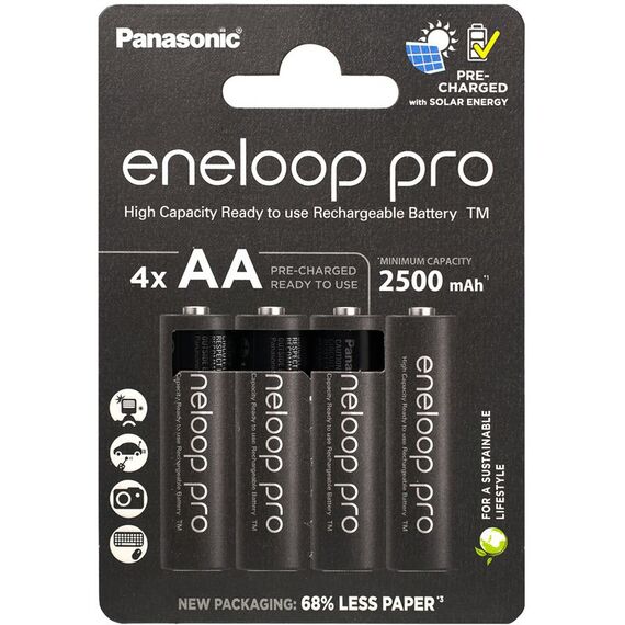 Аккумуляторы Panasonic Eneloop PRO AA 2500mAh 4 шт/уп (BK-3HCDE/4CP)