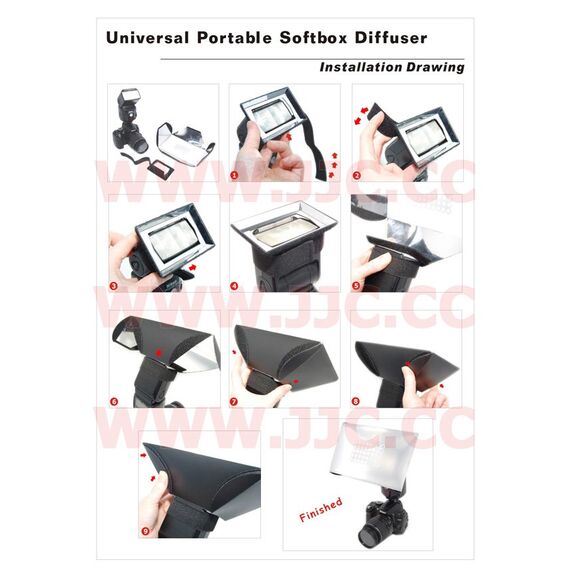 Рассеиватель софт-бокс для накамерной вспышки JJC PD-3, изображение 4