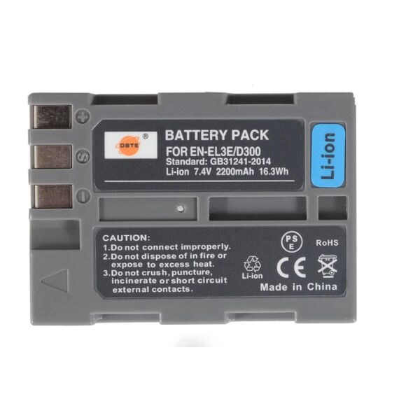 Акумулятор DSTE EN-EL3e для Nikon (2200 mAh)