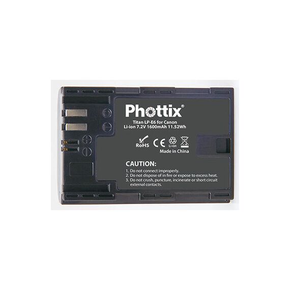 Аккумулятор Phottix LP-E6 Titan Premium Full Chip, изображение 2 Аккумулятор Phottix LP-E6 Titan Premium Full Chip, изображение 2