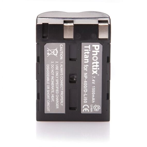 Аккумулятор Phottix NP-400/D-Li50 Titan Premium, изображение 2 Аккумулятор Phottix NP-400/D-Li50 Titan Premium, изображение 2