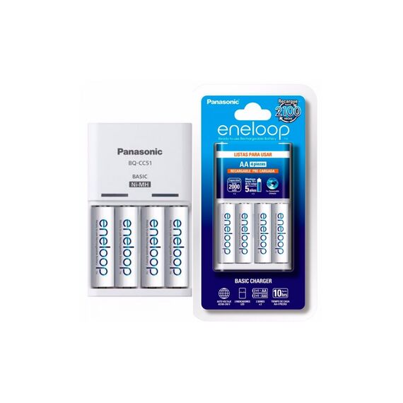 Зарядное устройство Panasonic Basic BQ-CC51 + 4 шт. Eneloop AA 1900mAh (K-KJ51MCC40E), изображение 2