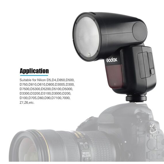 Спалах Godox V1-N для Nikon, TTL-система: Nikon, зображення 5