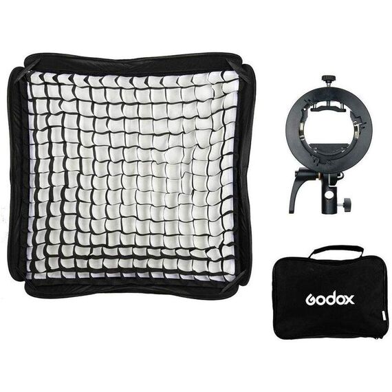 Софт-бокс Godox 80x80 см + тримач S2-type + стільники (SGGV-8080), зображення 3 Софт-бокс Godox 80x80 см + тримач S2-type + стільники (SGGV-8080), зображення 3