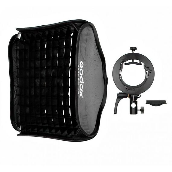 Софт-бокс Godox 80x80 см + держатель S2-type + соты (SGGV-8080)