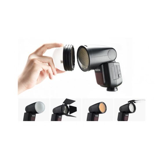 Набор насадок рассеивателей Godox AK-R1 для Godox V1 и AD200, изображение 2 Набор насадок рассеивателей Godox AK-R1 для Godox V1 и AD200, изображение 2