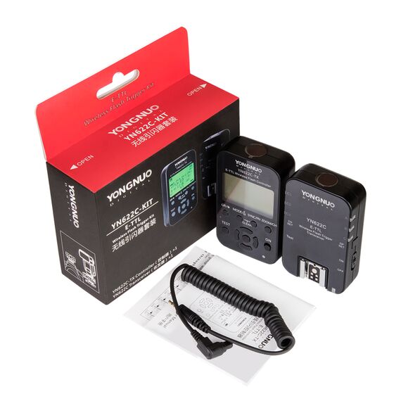 Радіосинхронізатор Yongnuo YN-622C KIT для Canon E-TTL, зображення 2 Радіосинхронізатор Yongnuo YN-622C KIT для Canon E-TTL, зображення 2