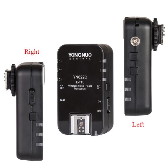 Радіосинхронізатор Yongnuo YN-622C KIT для Canon E-TTL, зображення 5 Радіосинхронізатор Yongnuo YN-622C KIT для Canon E-TTL, зображення 5