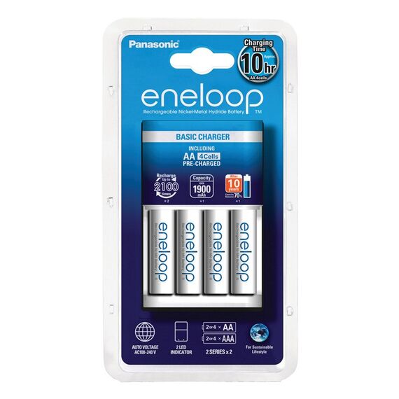 Зарядное устройство Panasonic Basic BQ-CC51 + 4 шт. Eneloop AA 1900mAh (K-KJ51MCC40E)