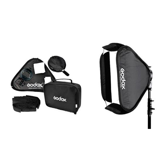 Софт-бокс Godox 80x80 см + тримач S2-type + стільники (SGGV-8080), зображення 6 Софт-бокс Godox 80x80 см + тримач S2-type + стільники (SGGV-8080), зображення 6