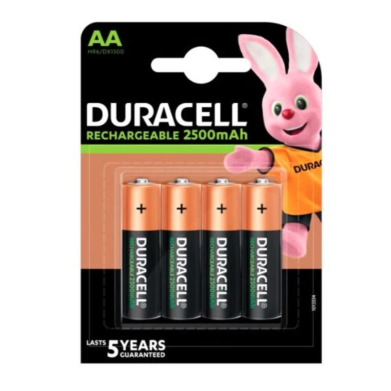 Аккумуляторы Duracell Turbo, АА 2500 mAh, 4 шт.