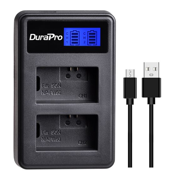 Подвійний USB зарядний пристрій NP-FW50 для Sony